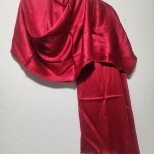 Elegant Red Silk Scarf